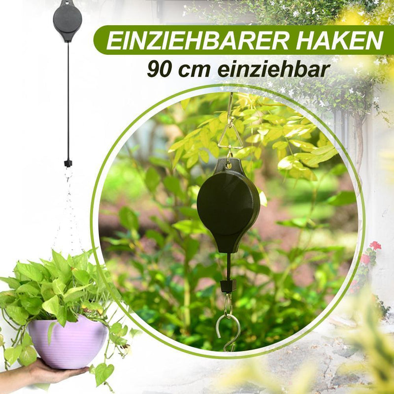 💐Einziehbarer Haken, Pflanze Seilzug für Garten Töpfe und Vogel-Feeder💐