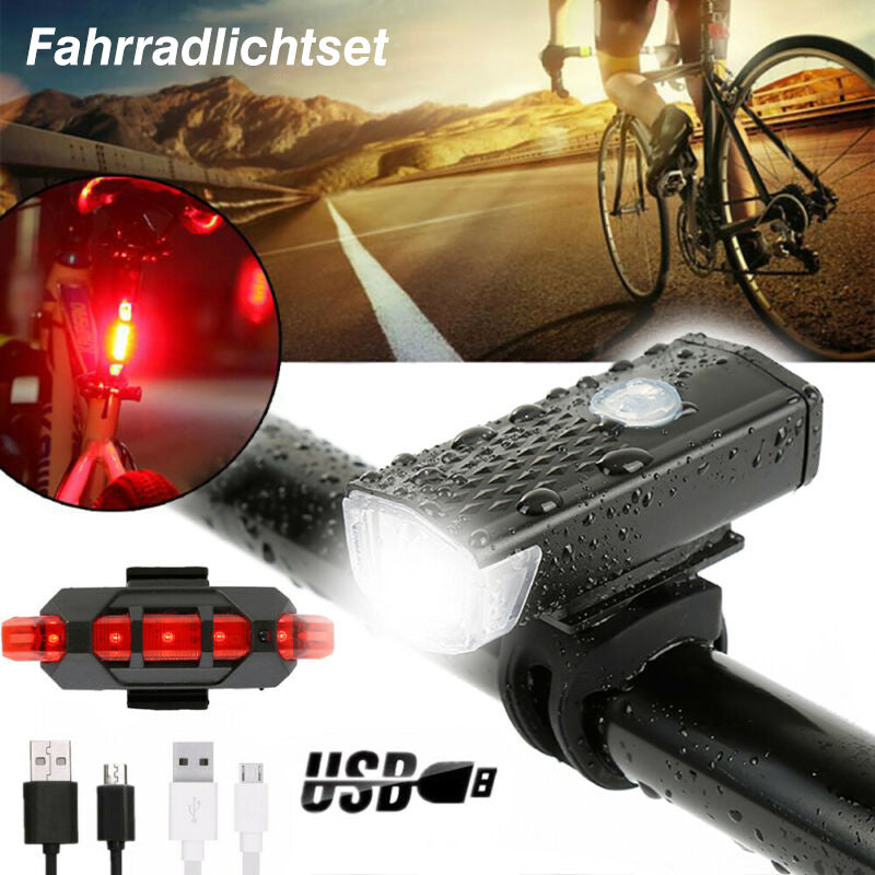 Wiederaufladbares Fahrradlichtset