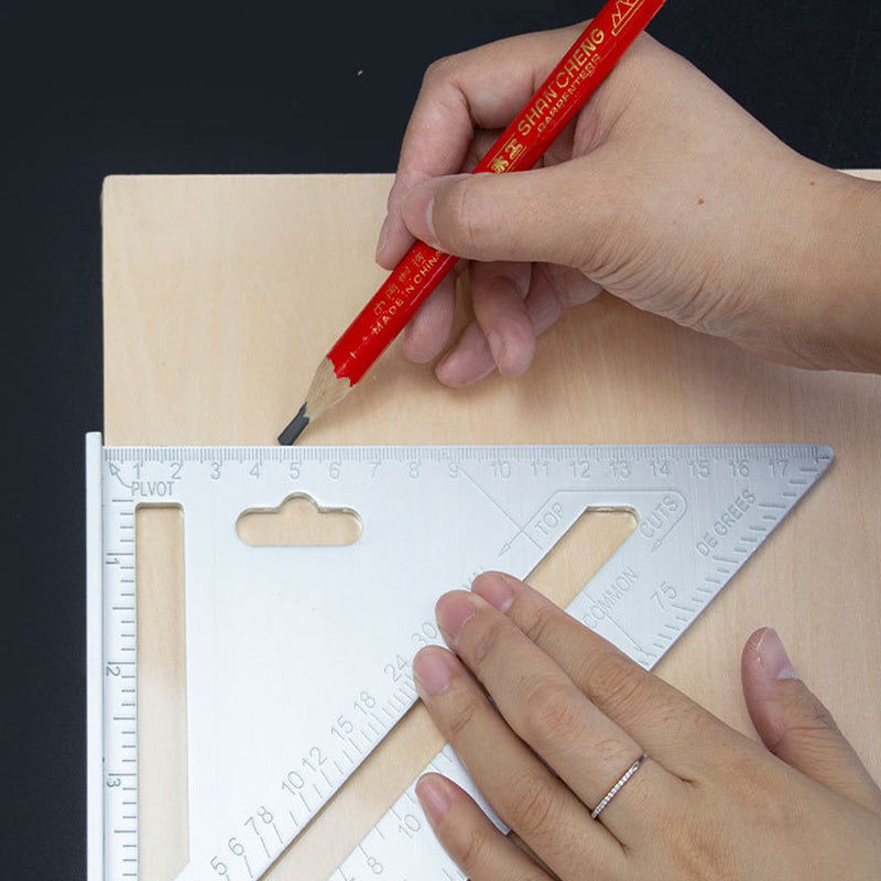 Dreieckiges und quadratisches Lineal aus Aluminiumlegierung