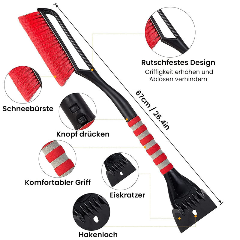 Multifunktionale abnehmbare Schneeräumbürste