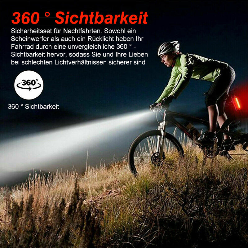 Wiederaufladbares Fahrradlichtset