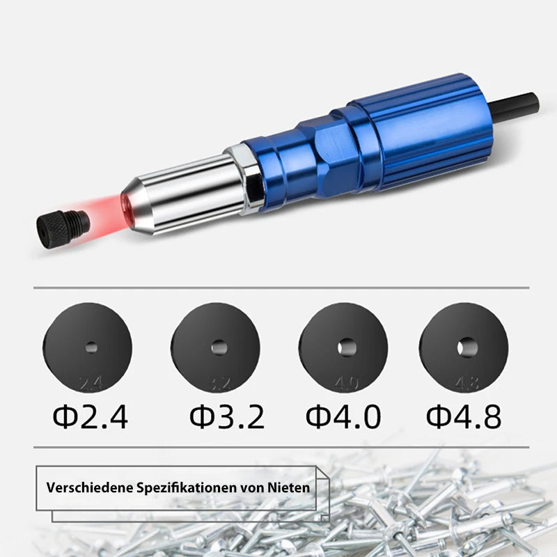 Adapter für Nietpistolenbohrer