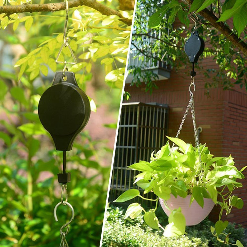 💐Einziehbarer Haken, Pflanze Seilzug für Garten Töpfe und Vogel-Feeder💐